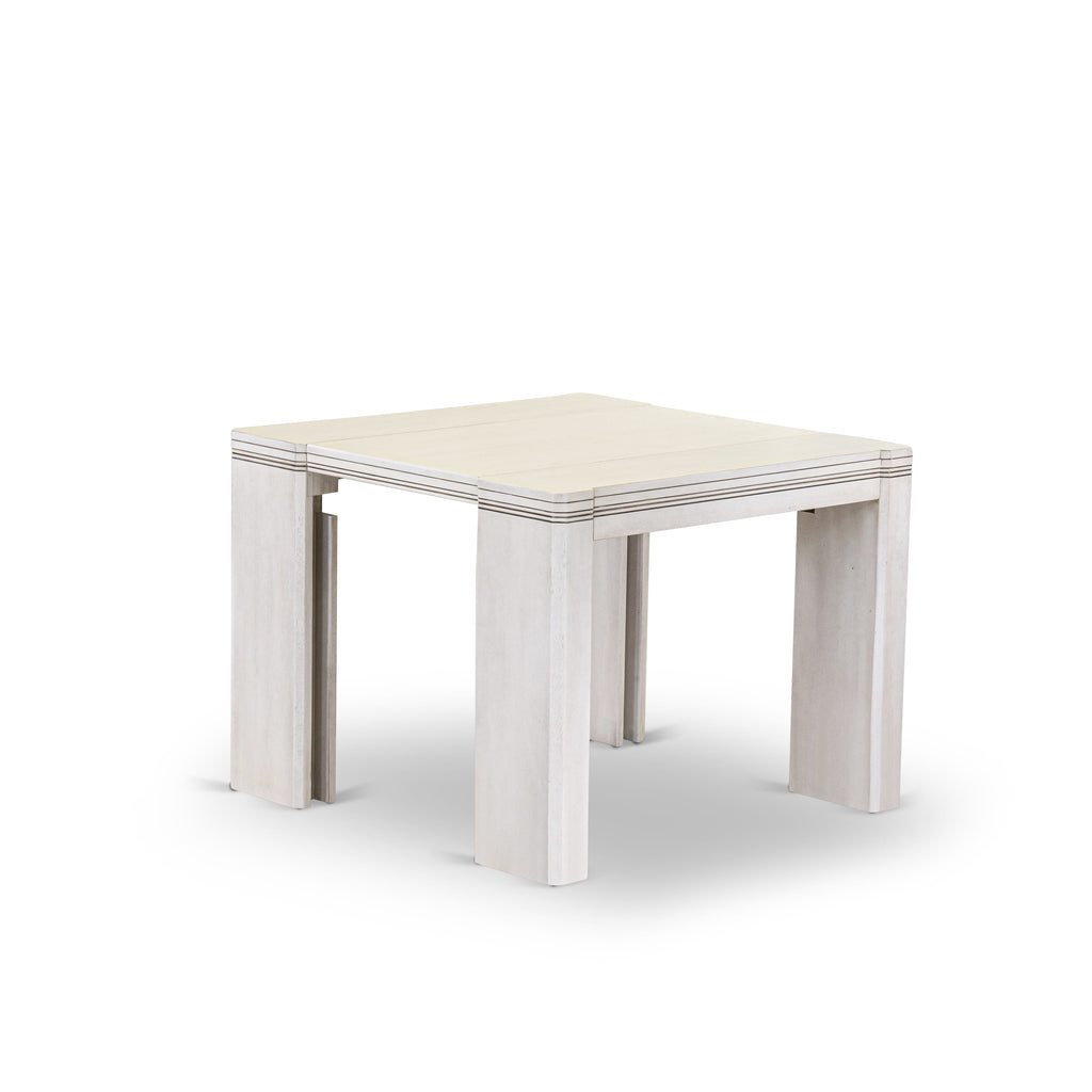 Luxe By East West Furniture XTT-AWH-TL Extendable Dining Table - a Rectangle Dining Table Top with Removable Leafs & Stylish Legs