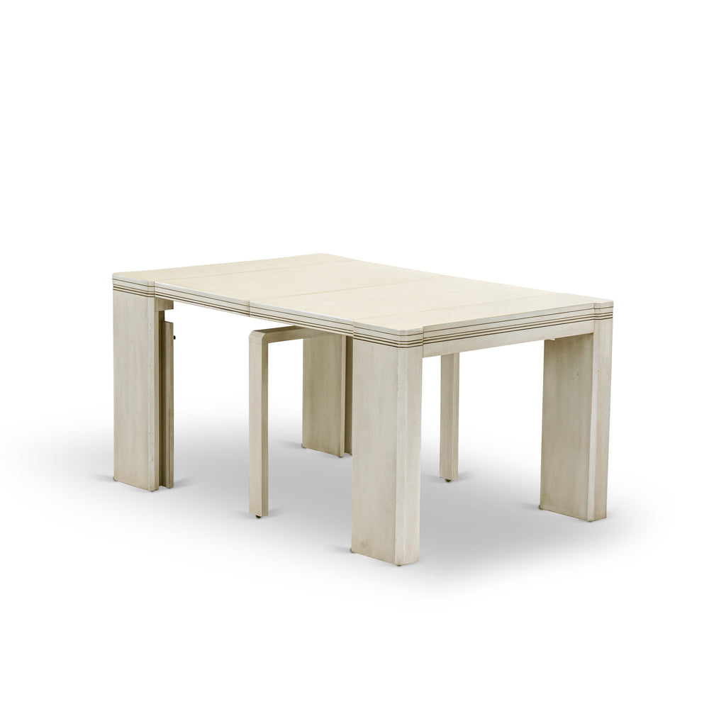 Luxe By East West Furniture XTT-AWH-TL Extendable Dining Table - a Rectangle Dining Table Top with Removable Leafs & Stylish Legs