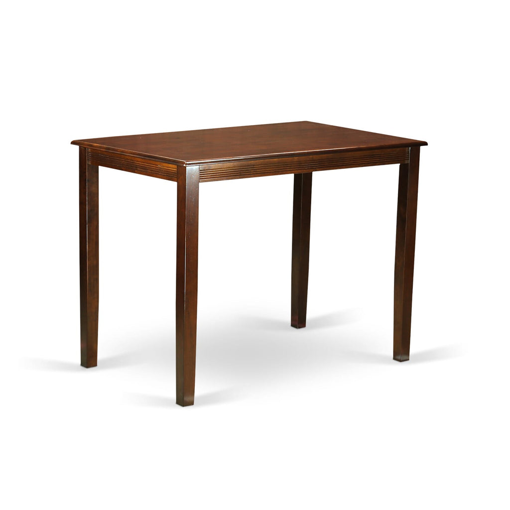 East West Furniture YAVN3-MAH-C 3 Piece Kitchen Counter Height Dining Table Set  Contains a Rectangle Dining Room Table and 2 Linen Fabric Upholstered Chairs