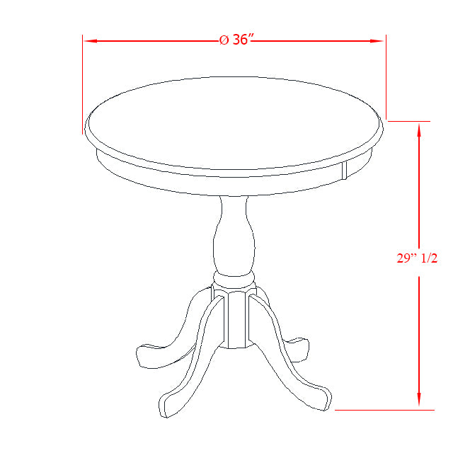 East West Furniture AMNF3-OAK-W 3 Piece Dining Table Set for Small Spaces Contains a Round Kitchen Table with Pedestal and 2 Kitchen Dining Chairs, 36x36 Inch, Oak