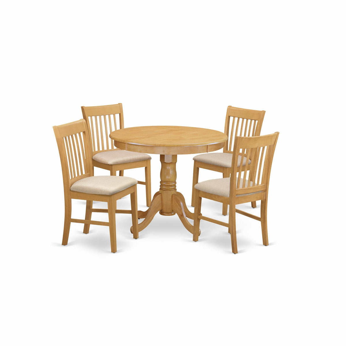 Set pranzo tavolo rotondo 110 cm e 4 maxi sedie con braccioli in legno d'acacia - Paja Set pranzo tavolo rotondo 110 cm e 4 maxi sedie con braccioli in legno d'acacia - Paja