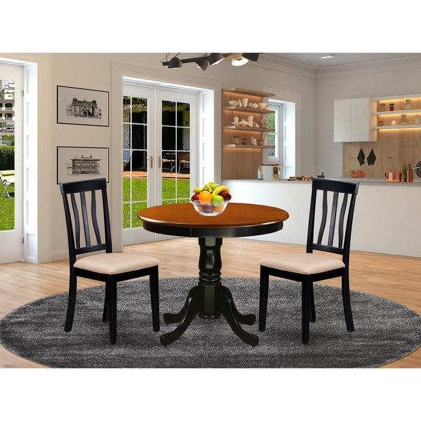 COSTWAY Set Tavolo da Pranzo 3 Pezzi, Tavolo Rotondo e 2 Sgabelli Pieghevoli in Metallo, Set di COSTWAY Set Tavolo da Pranzo 3 Pezzi, Tavolo Rotondo e 2 Sgabelli Pieghevoli in Metallo, Set di