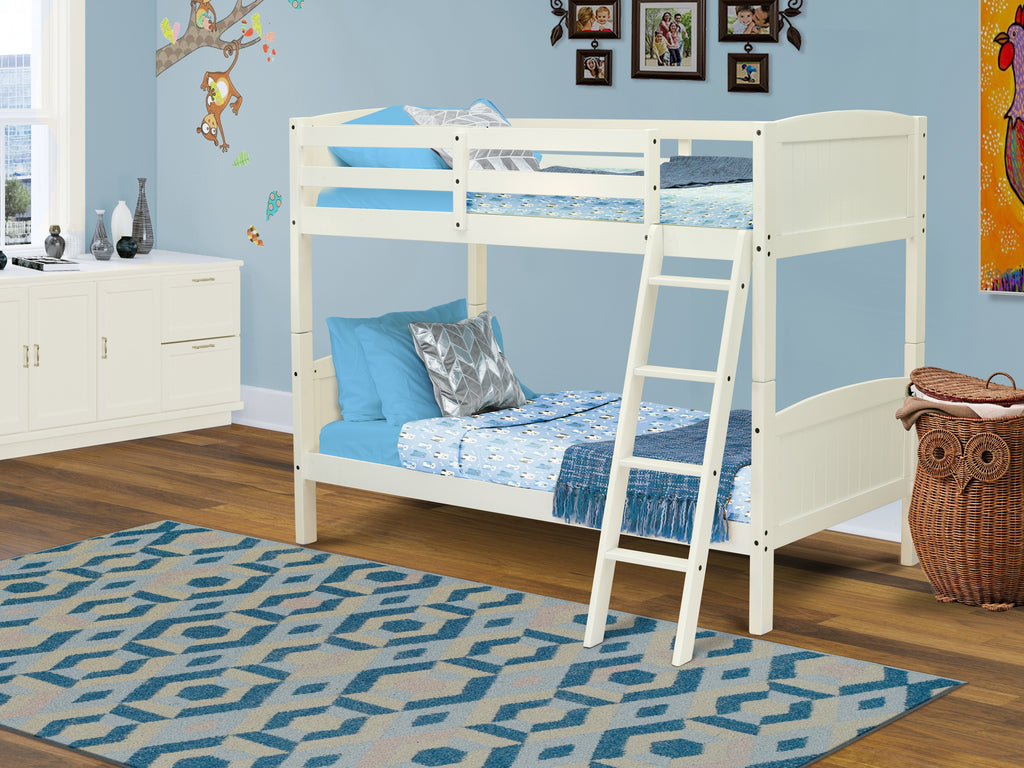 Albury Twin Bunk Bed in White Finish