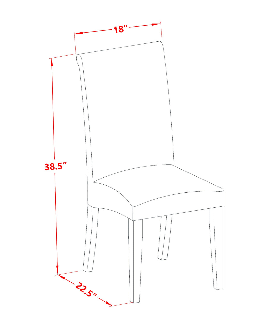 East West Furniture V697BA105-7 7 Piece Dining Set Consist of a Rectangle Dining Room Table with V-Legs and 6 Grey Linen Fabric Upholstered Chairs, 40x72 Inch, Multi-Color