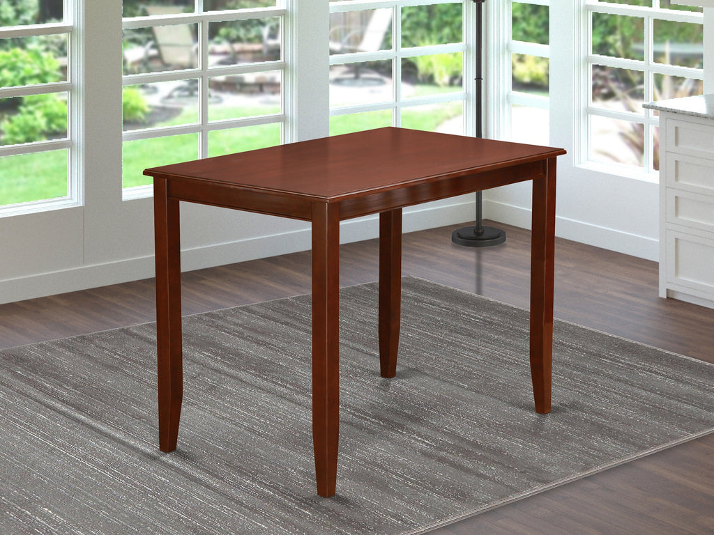 East West Furniture BUT-MAH-T Buckland Rectangle Counter Height Dining Table for Small Spaces, 30x48 Inch, Mahogany