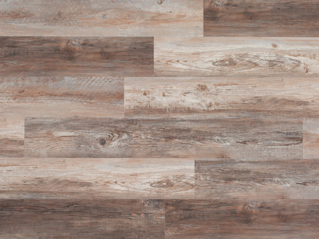 East West Furniture CA-47EC11 Capitola SPC Vinyl Floor Tiles - 4mm x 7 in x 48 in with 20mil Wear Layer and I4F Click Locking EVA Backing Flooring Planks, 30 sqft/Case, Taupe Gray