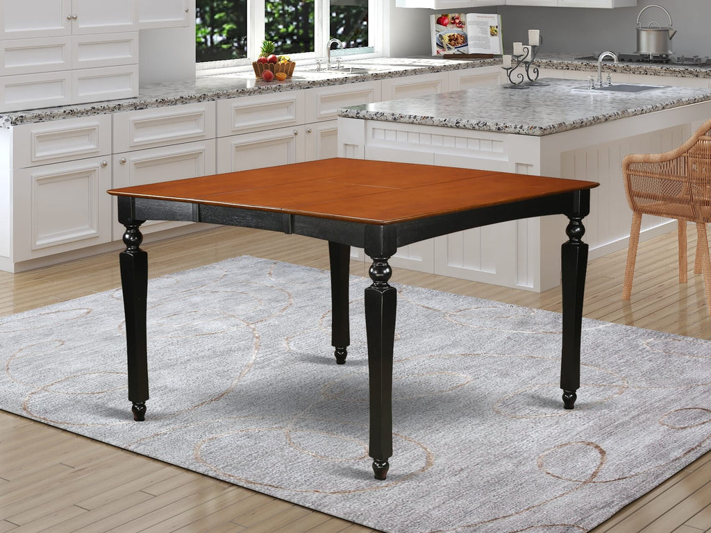 CHT-BLK-T Chelsea 54" Square Counter Height Table - Black & Cherry Color