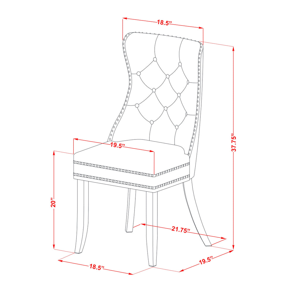 East West Furniture MZDA5-LWH-22 5 Piece Dinette Set Contains a Rectangle Kitchen Table with Dropleaf and 4 Upholstered Parson Chairs, 36x54 Inch, linen white
