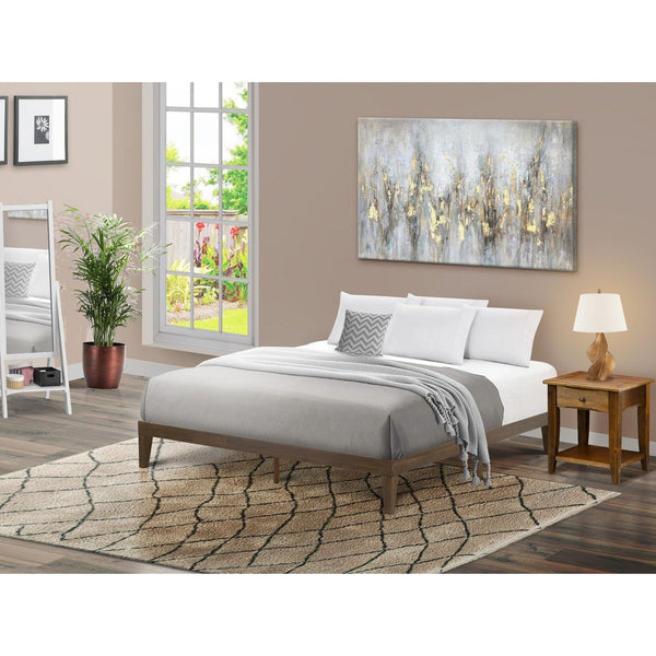 DNP-22-K King Size Platform Bed with 4 Solid Wood Legs and 2 Extra