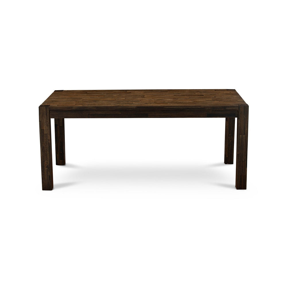 East West Furniture LM7-07-T Lismore Modern Dining Table - Rectangle Rustic Farmhouse Table , 40x72 Inch, Jacobean
