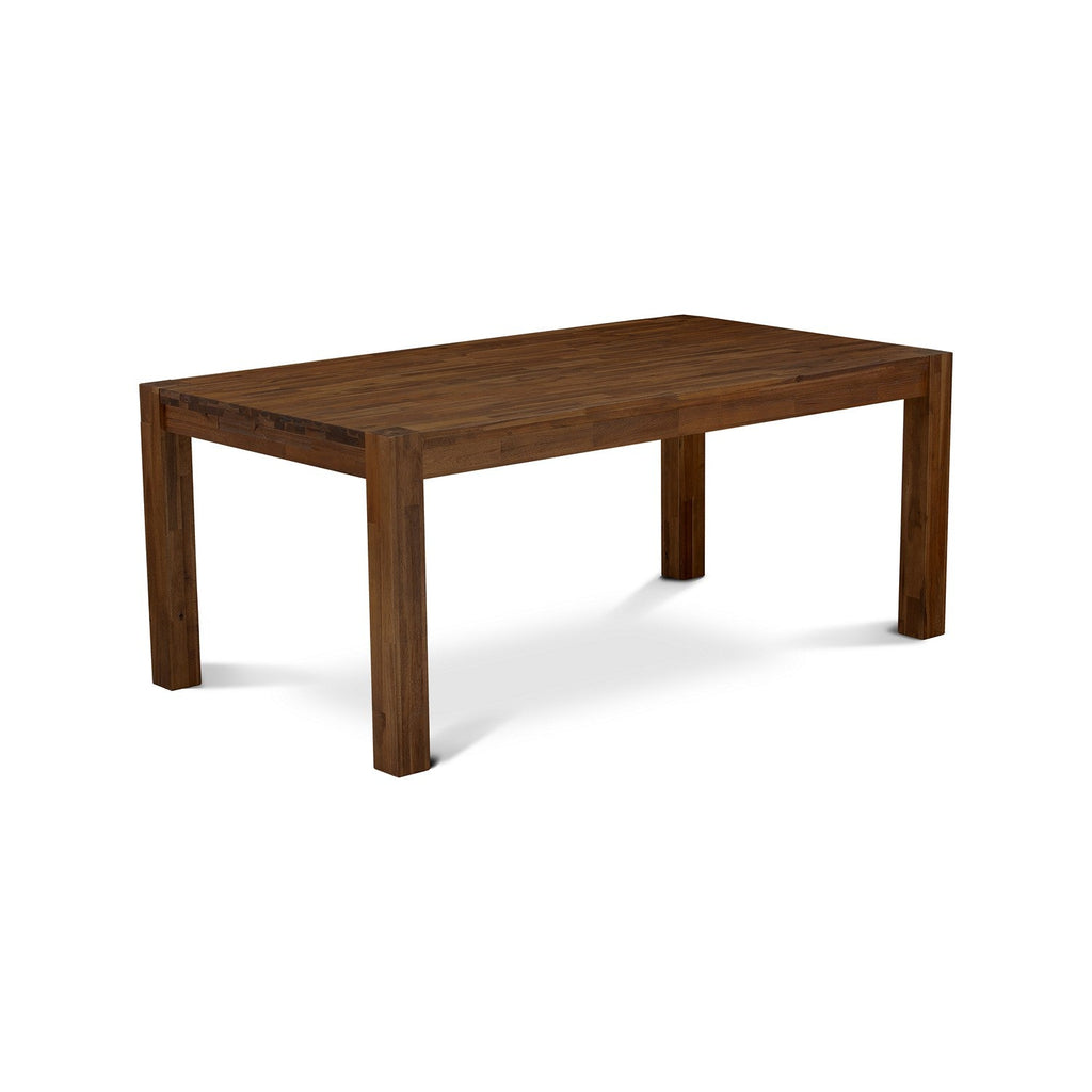 East West Furniture LM7-0N-T Lismore Dining Room Table - Rectangle Rustic Wood Table , 40x72 Inch, Walnut