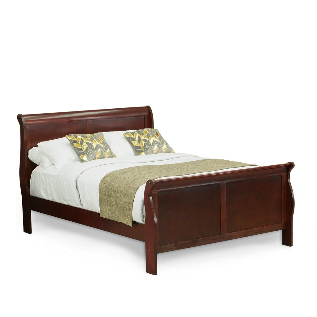 LP03-Q00000 Louis Philippe Queen Size bed in Walnut Finish