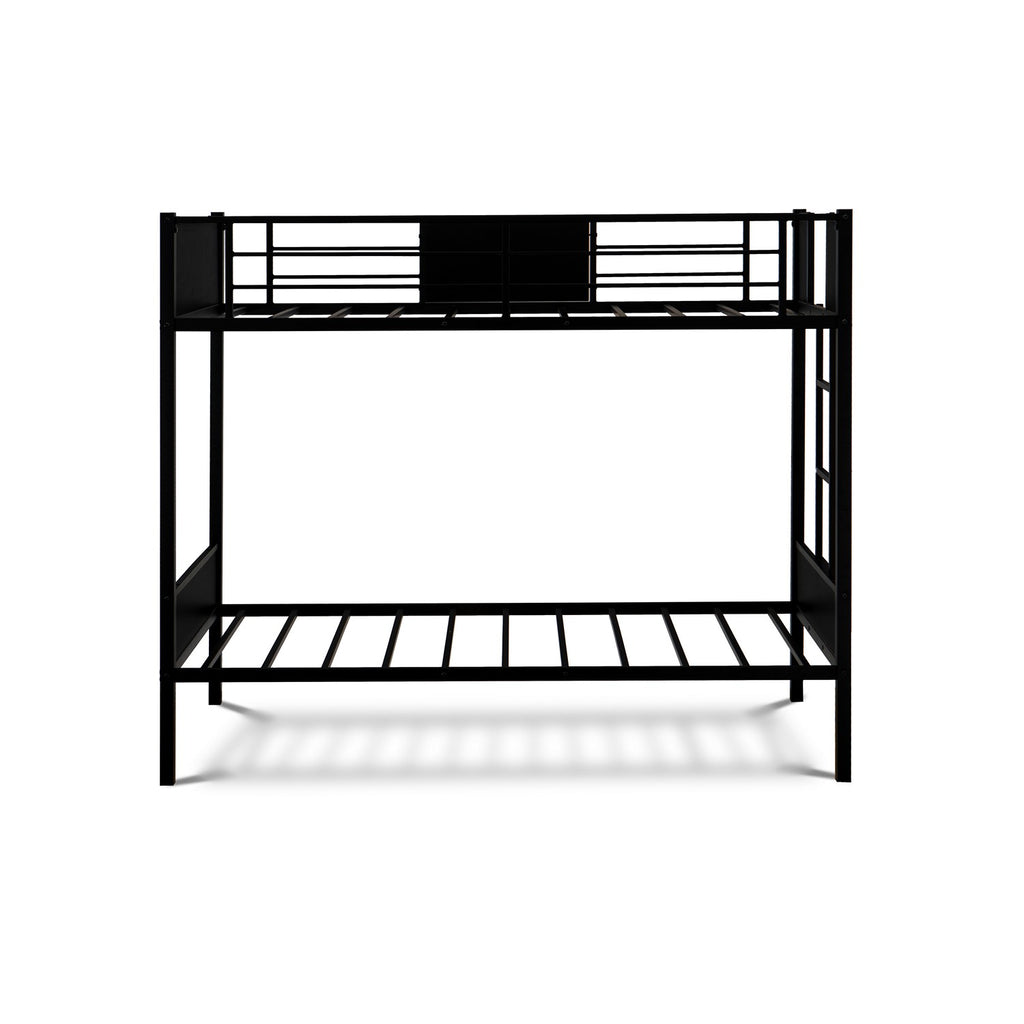 LYT0BLK Lynfield  Twin Bunk Bed in powder coating black color
