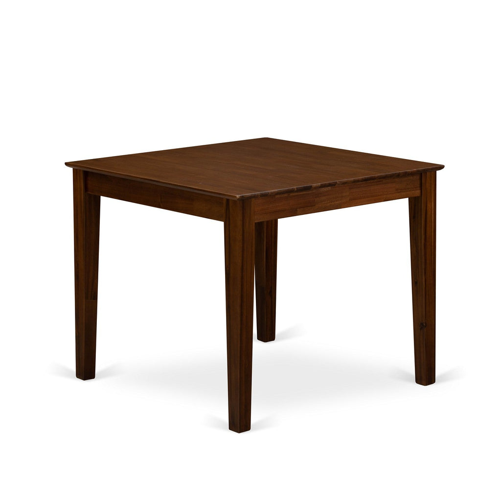 East West Furniture OXT-AWA-T Oxford Square Kitchen Dining Table for Small Spaces, 36x36 Inch, Antique Walnut