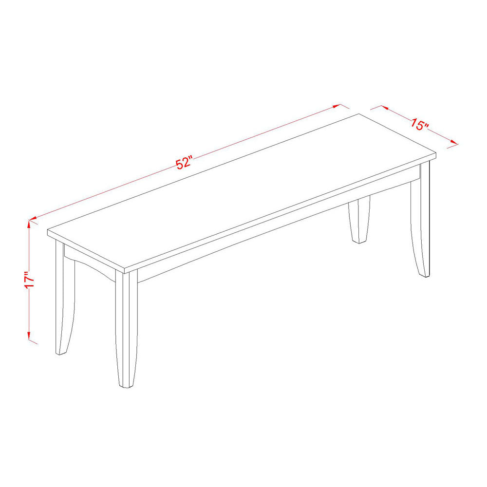 East West Furniture PFQU6-BCH-W 6 Piece Dining Room Table Set Contains a Square Kitchen Table with Butterfly Leaf and 4 Dining Chairs with a Bench, 54x54 Inch, Black & Cherry