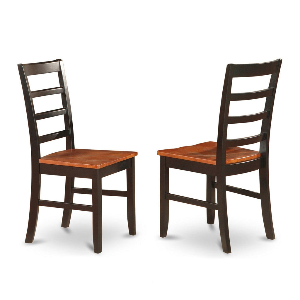 East West Furniture DOPF9-BCH-W 9 Piece Dining Room Furniture Set Includes a Rectangle Kitchen Table with Butterfly Leaf and 8 Dining Chairs, 42x78 Inch, Black & Cherry