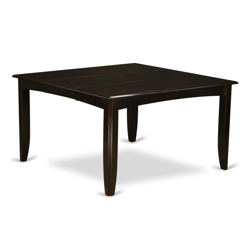 PFT-CAP-T Parfait 54" Square Kitchen Table with 18" Butterfly Leaf - Cappuccino Color