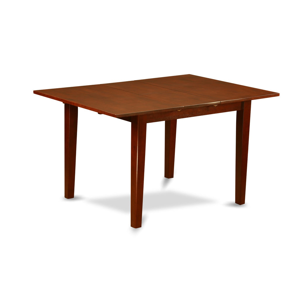 East West Furniture PST-MAH-T Picasso Modern Kitchen Table - a Rectangle Dining Table Top with Butterfly Leaf, 32x60 Inch, Mahogany