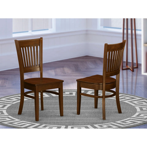 VAC-ESP-W Vancouver Wood Seat Dining Chairs in Espresso Finish - Set of 2 