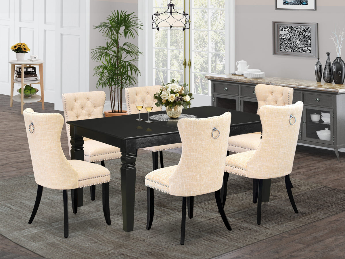 East West Furniture Panca Dudley In Legno: Eleganza Moderna Per Sala Da Pranzo O Ingresso. Colore Nero, Dimensioni 130x38x43 Cm.