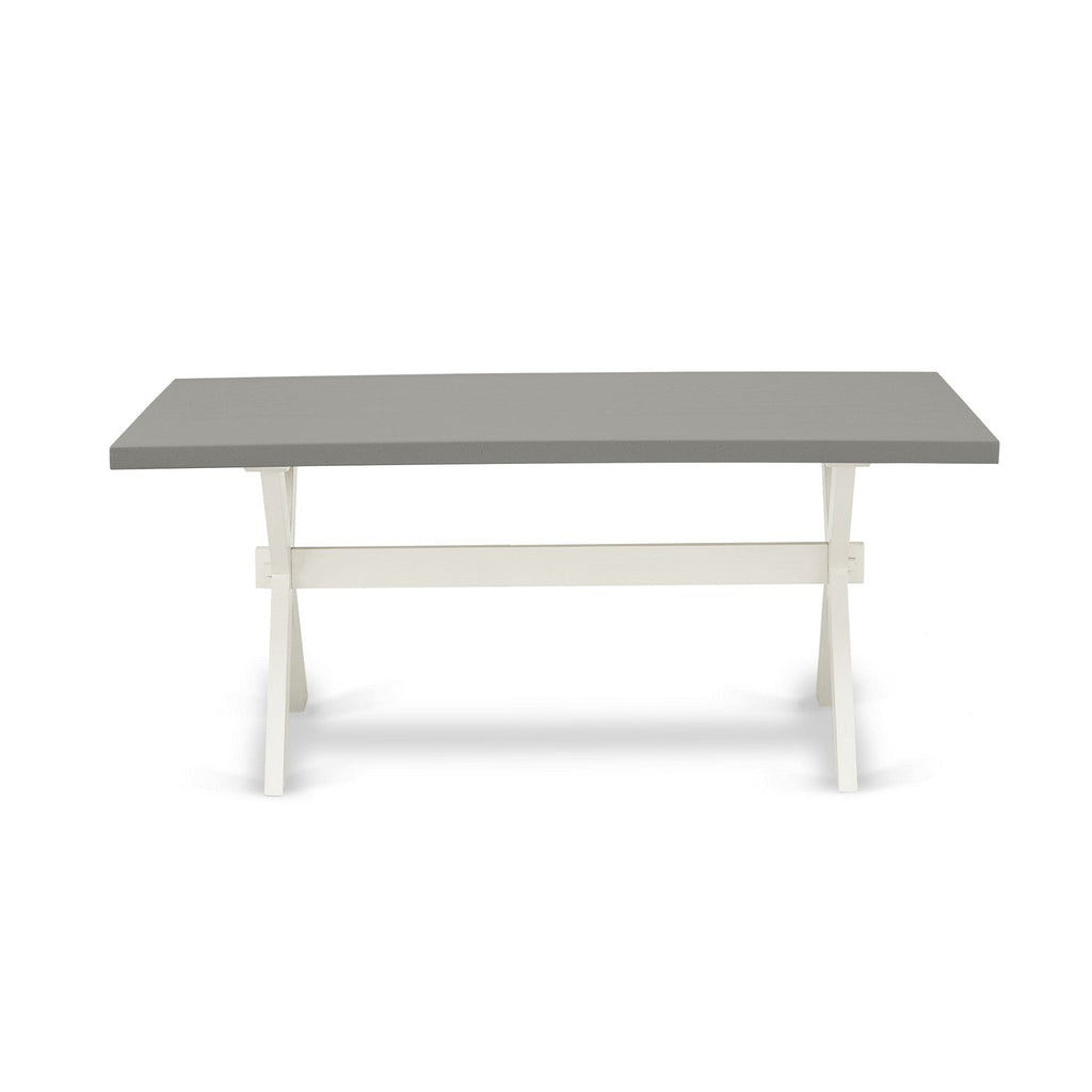 East West Furniture XT097 X-Style Kitchen Table - a Rectangle Dining Table Top with Stylish Legs, 40x72 Inch, Multi-Color